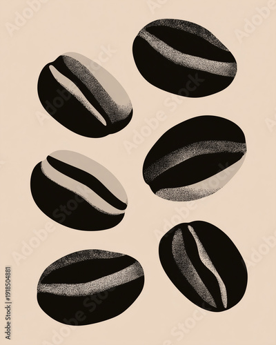 Wallpaper Mural Premium Coffee Bean illustration Torontodigital.ca