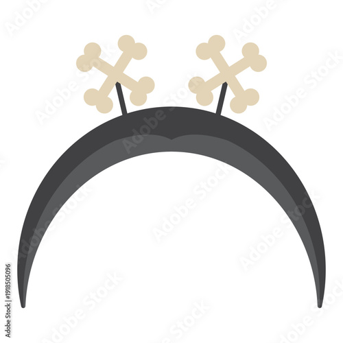 Bone halloween headband accessory cartoon illustration