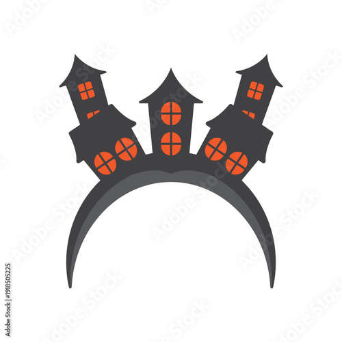 Gothic Halloween headband accessory cartoon illustration