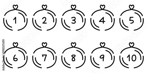 手描き風のかわいいランキング素材