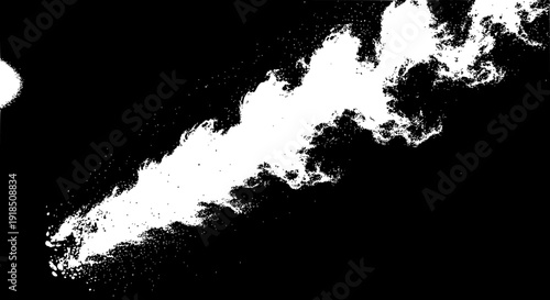 High-speed visualization captures intense luminous white gas plume dynamics exhibiting complex turbulent mixing and energetic flow propagation against absolute darkness in monochromatic scientific ima