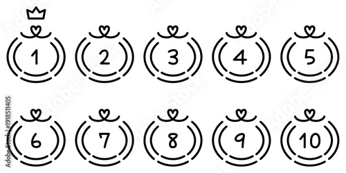 かわいい番号素材セット