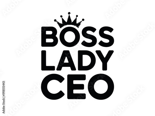 Boss Lady CEO Typography Logo Design