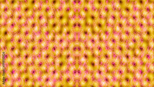Close-up of textured pink and yellow mosaic surface for abstract design