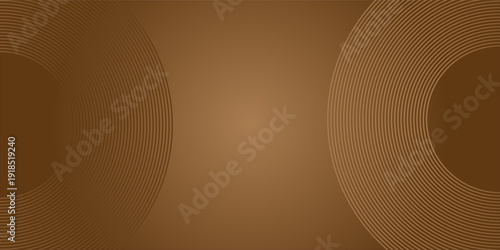 Warm Abstract Circular Pattern With Concentric Rings On Brown Gradient Background