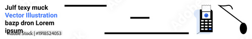 Communication, technology, digital interaction, abstract typography, mobile connection, messaging. Minimalist design with a mobile phone, black lines and text. Communication and technology concept