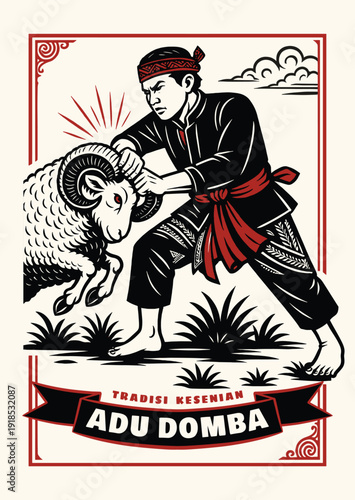 
Adu domba indonesian sheep fighting tradition
