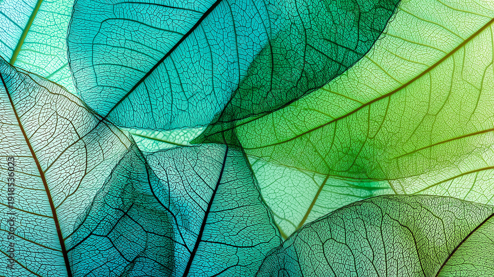 Obraz premium Macro Leaves Background Texture – Natural Green Foliage Close Up Pattern