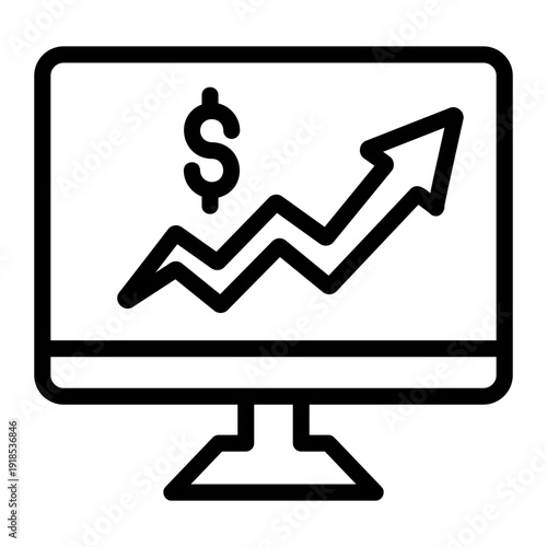 growth arrow Line Icon