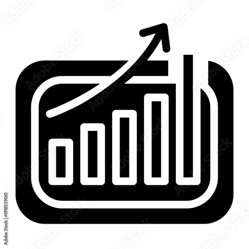 Bar chart dollar Solid icon