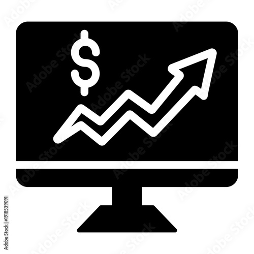 growth arrow Solid icon