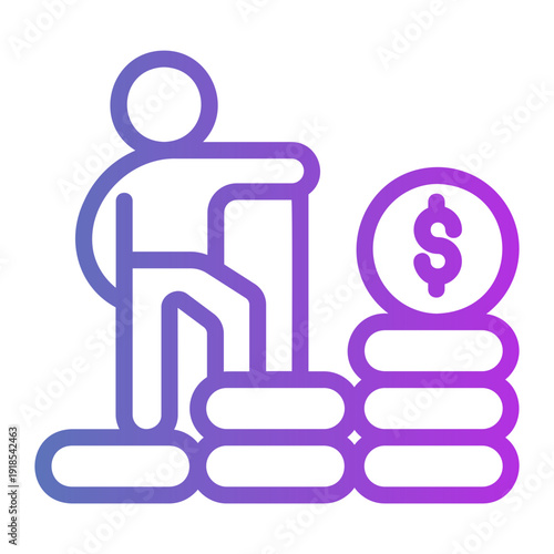 Retirement plan Line Gradient Icon