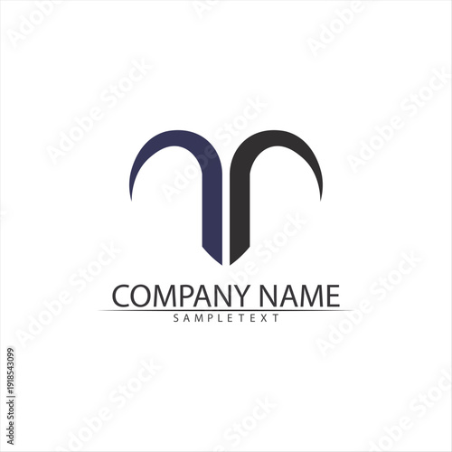 Bull horn and buffalo logo and symbols template icons app