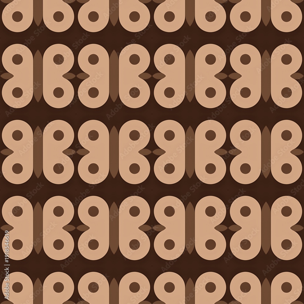Obraz premium Brown seamless pattern background featuring chocolate textures and coffee beans for sweet cafe food wallpaper design