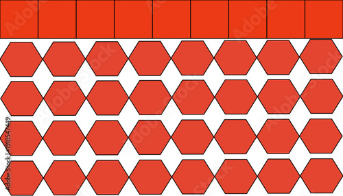 A seamless geometric pattern featuring a black 3D honeycomb structure with hexagonal tiles and abstract triangle textures for a modern business wallpaper design