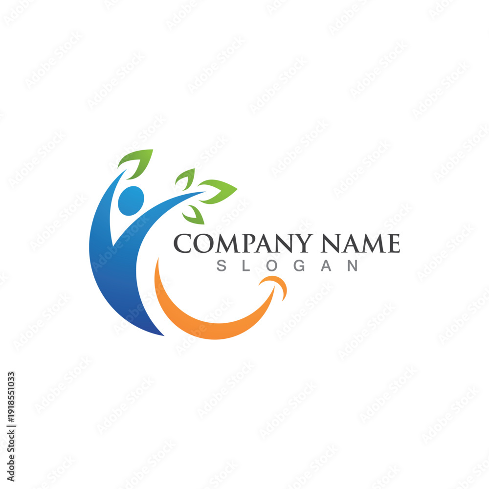 Fototapeta premium Healthy People logo designs template vector