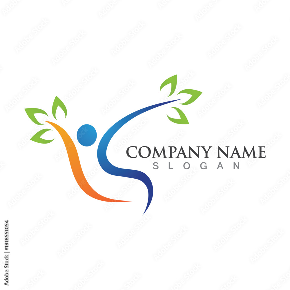 Obraz premium Healthy People logo designs template vector