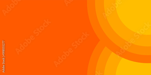 Bright vector background with concentric circles in yellow to orange gradient, radiating from the center like a sunburst for a warm, energetic, and eye-catching effect.