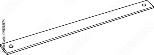 Printing Table Top View Line Art Illustration