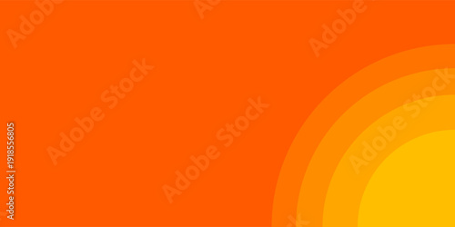 Bright vector background with concentric circles in yellow to orange gradient, radiating from the center like a sunburst for a warm, energetic, and eye-catching effect.