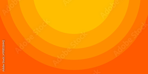 Bright vector background with concentric circles in yellow to orange gradient, radiating from the center like a sunburst for a warm, energetic, and eye-catching effect.