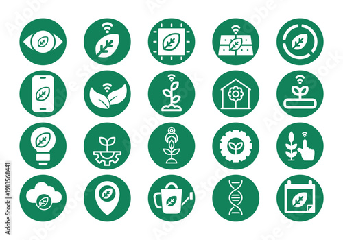 Smart Farm Element Icon Set