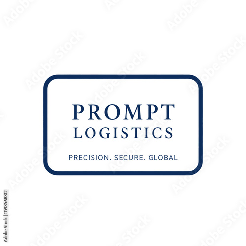Prompt Logistics Company Logo Design Precision Secure Global.