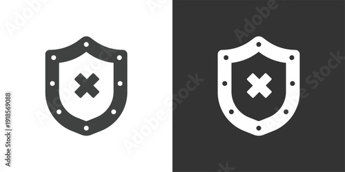 Security Failure Icon. Solid glyph series icon