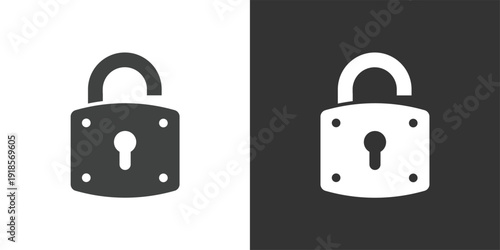 Unlocked Padlock Icon. Solid glyph series icon