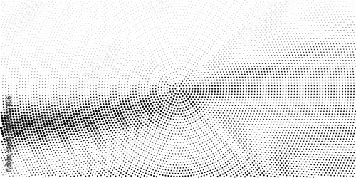 Circular halftone dot swirl pattern with radial gradient motion effect for trendy visuals