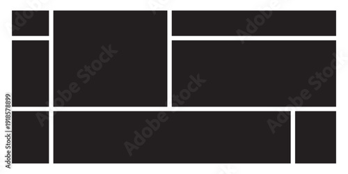 Mosaic collage pictures collection. Collage mood board grid template. Set of presentation backgrounds. Photo layout. Album Gallery banner vector illustration.eps,10