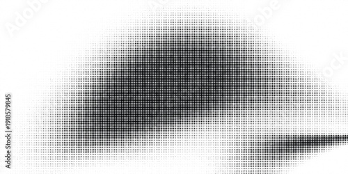 Dynamic halftone dot gradient texture black and white background for contemporary graphics