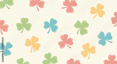Pastel Candy Shamrock Background – Cute Sweet Kids St Patrick Design