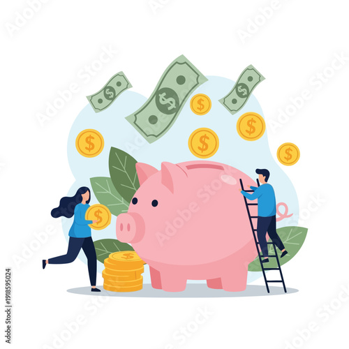 Piggy Bank Saving Money Investment and Growth