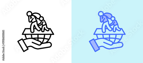 Refugee Support whitegreen icon