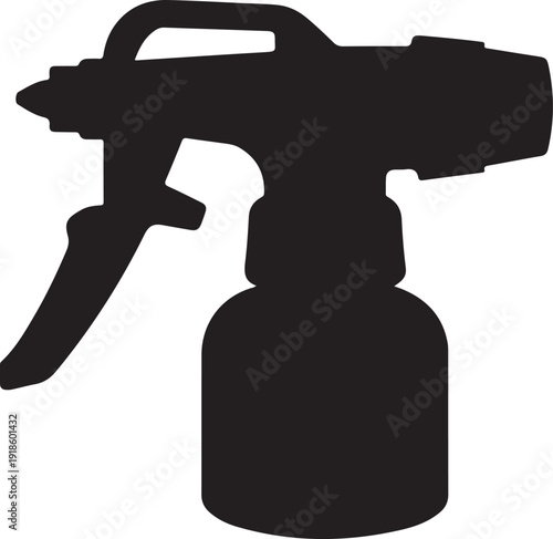Handheld spray bottle silhouette cleaning tool icon
