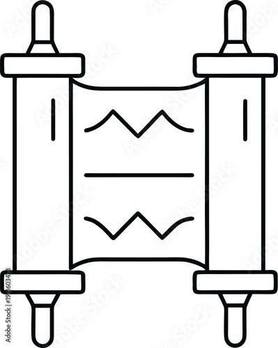 yemenite jewish matzah hand rolled line art vector illustration on transparent background