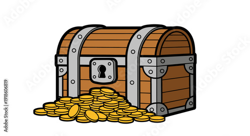 Treasure Chest with Gold Coins