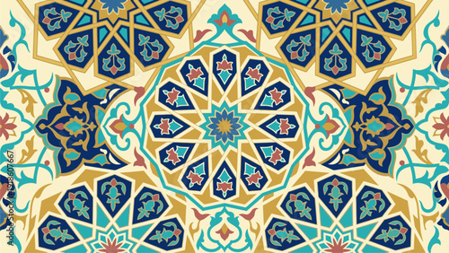 Intricate Geometric Islamic Pattern Background for Design & Decor | Seamless Arabesque Motif