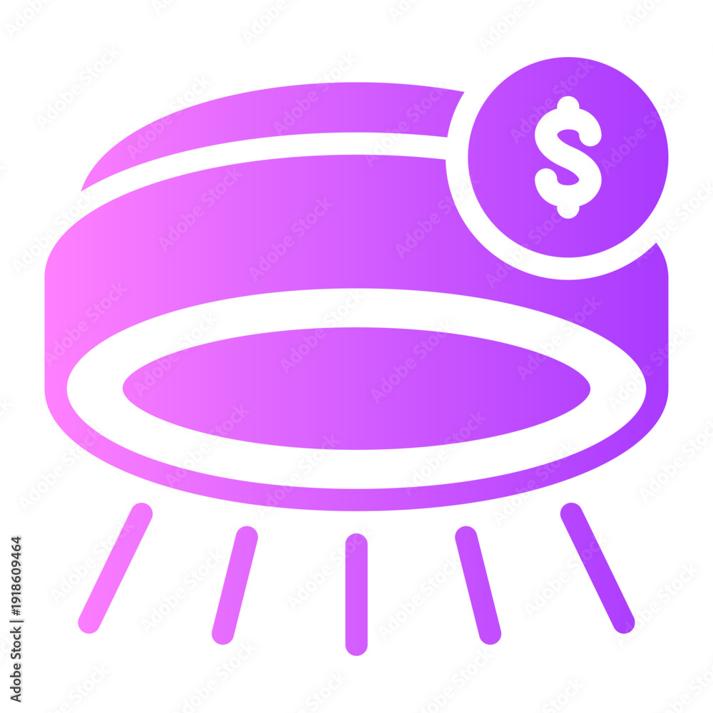 Obraz premium money gradient icon