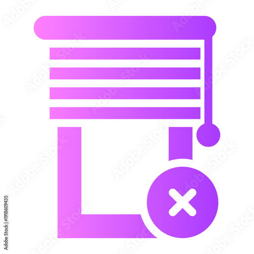 delete gradient icon