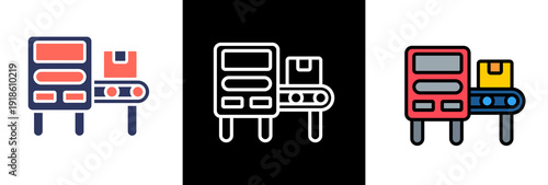 Industrial Machine triple icon