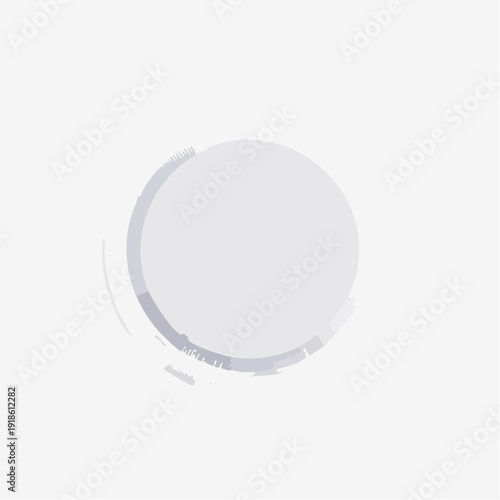 White circular object on a plain white background with subtle shadow.