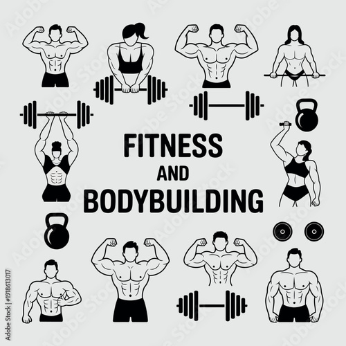 Fitness and bodybuilding exercises for men and women