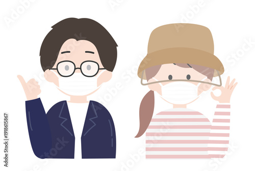 花粉症対策を万全にしている日本人男女