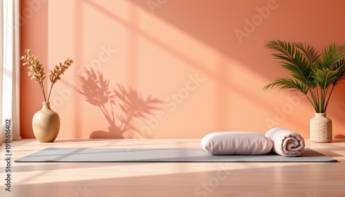 Flowing serenity tranquil yin yoga session peaceful studio relaxation environment grounded perspective mindfulness concept