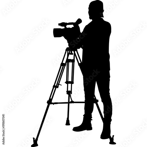 Videographer Silhouette Vector