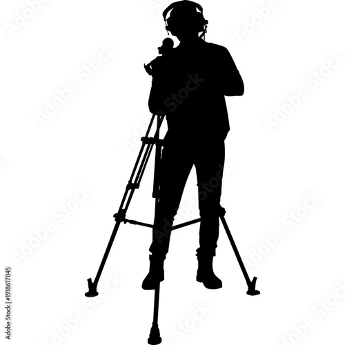 Videographer Silhouette Vector