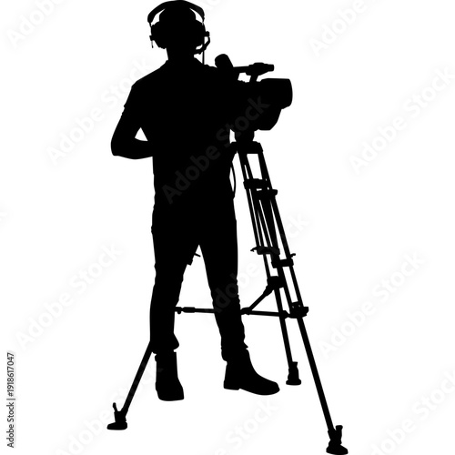 Videographer Silhouette Vector