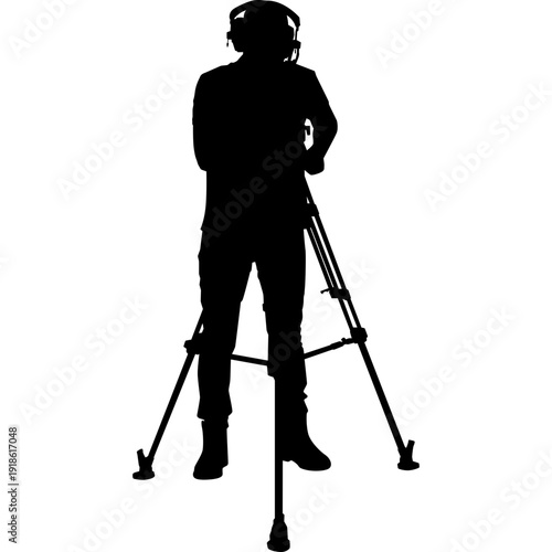 Videographer Silhouette Vector